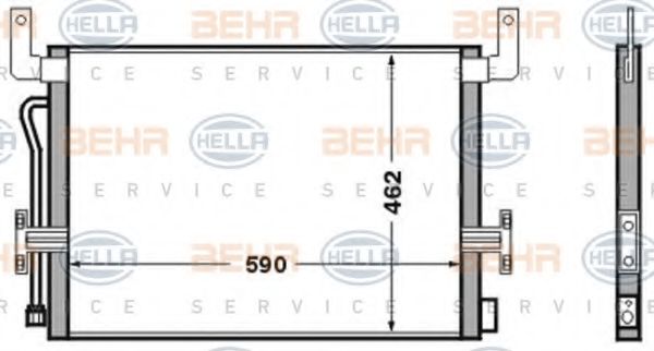 Радиатор кондиционера BEHR/HELLA 8FC 351 306-521