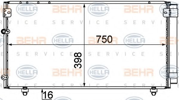 Радиатор кондиционера BEHR/HELLA 8FC 351 310-171
