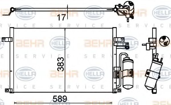 Радиатор кондиционера BEHR/HELLA 8FC 351 310-721