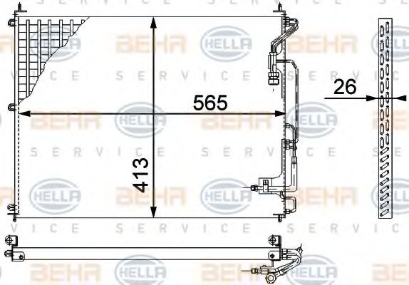 Радиатор кондиционера VOLVO 1388738