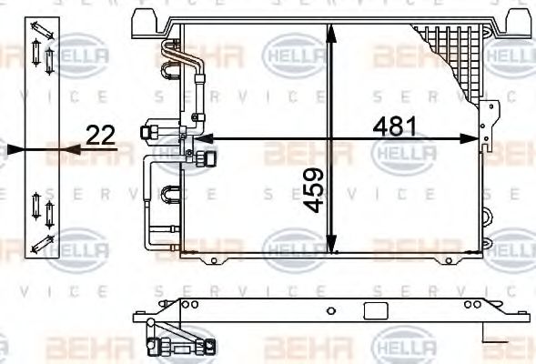 Радиатор кондиционера BEHR/HELLA 8FC 351 317-331