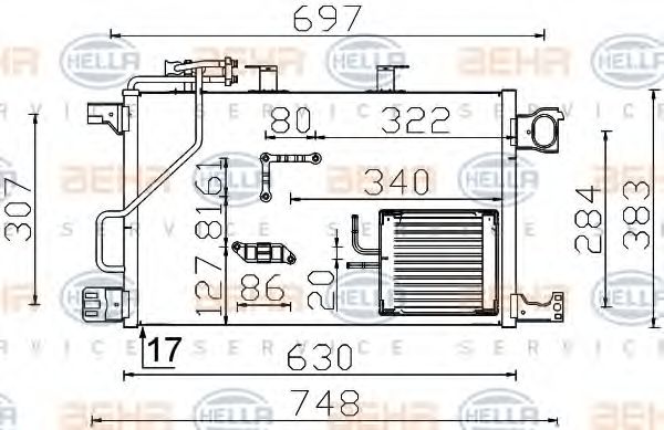 Радиатор кондиционера BEHR/HELLA 8FC 351 317-494