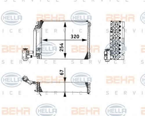 Испаритель кондиционера renault 5001826555