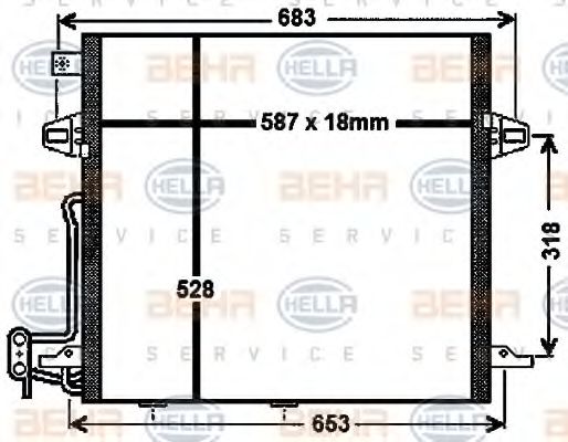 Радиатор кондиционера BEHR/HELLA 8FC 351 330-611