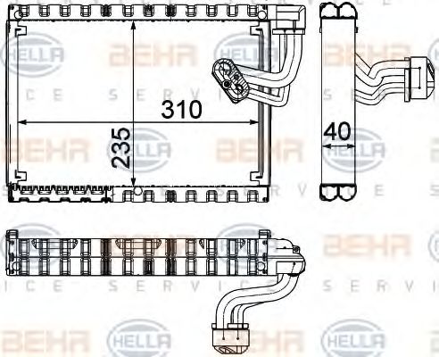 Испаритель кондиционера VAG 8K1898967