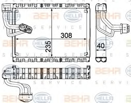 Испаритель кондиционера VAG 8K2 898 191 A