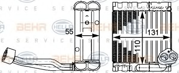 Испаритель кондиционера MERCEDES-BENZ A2218300258