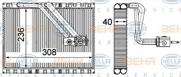 Испаритель кондиционера MERCEDES-BENZ A0008304801