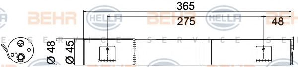 Осушитель кондиционера BEHR/HELLA 8FT 351 335-191