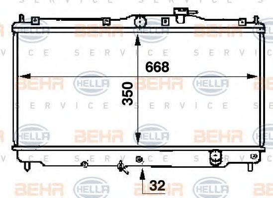 Радиатор охлаждения двигателя BEHR/HELLA 8MK 376 707-351