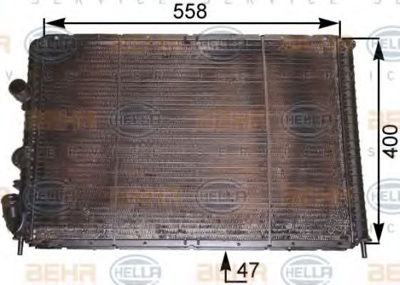 Радиатор охлаждения двигателя BEHR/HELLA 8MK 376 710-211