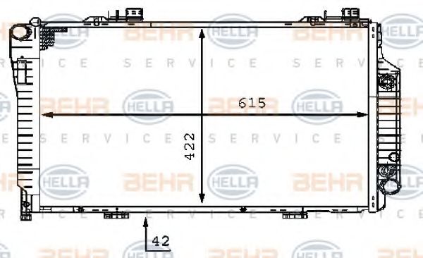 Радиатор охлаждения двигателя BEHR/HELLA 8MK 376 710-364