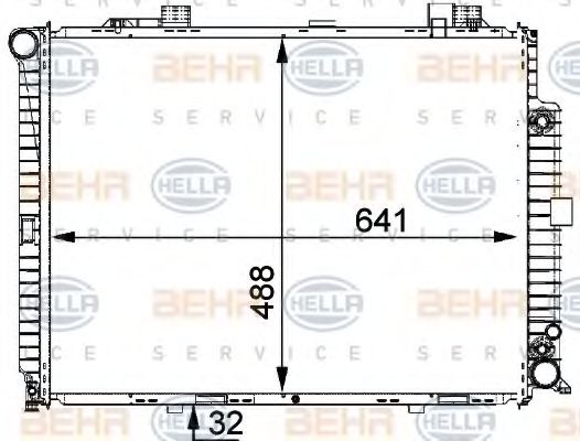 Радиатор охлаждения двигателя BEHR/HELLA 8MK 376 711-151