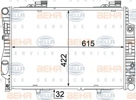 Радиатор охлаждения двигателя BEHR/HELLA 8MK 376 711-234