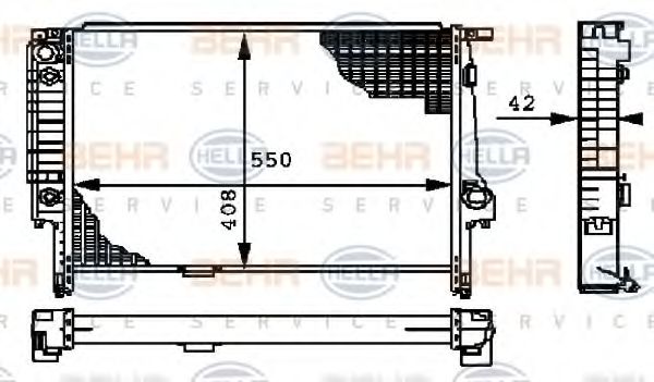 Радиатор охлаждения двигателя BEHR/HELLA 8MK 376 712-181