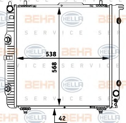 Радиатор охлаждения двигателя BEHR/HELLA 8MK 376 712-331