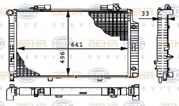 Радиатор охлаждения двигателя BEHR/HELLA 8MK 376 712-761