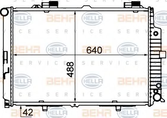 Радиатор охлаждения двигателя BEHR/HELLA 8MK 376 712-784