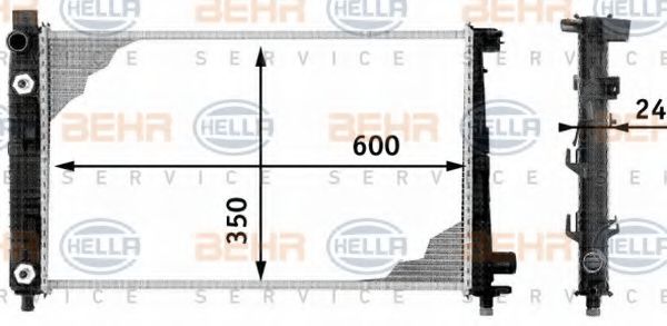Радиатор охлаждения двигателя BEHR/HELLA 8MK 376 713-051
