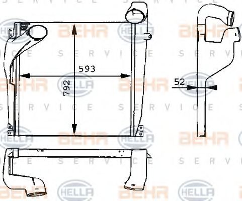 Интеркулер BEHR/HELLA 8ML 376 724-011