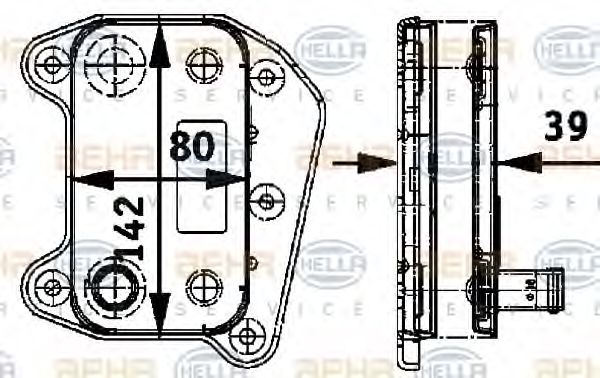 Масляный радиатор BEHR/HELLA 8MO 376 726-321