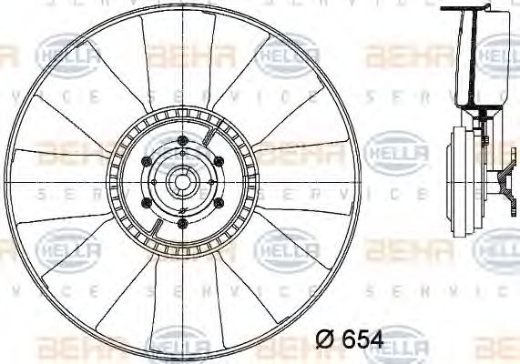 Вентилятор охлаждения двигателя IVECO 500342509