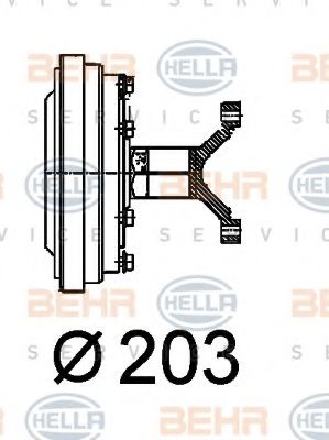 Вискомуфта вентилятора DAF 1372386 Вискомуфта вентилятора DAF 1372386