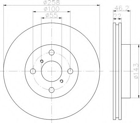 Тормозной диск BEHR/HELLA 8DD 355 114-311