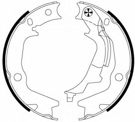 Тормозные колодки барабанные BEHR/HELLA 8DA 355 050-131