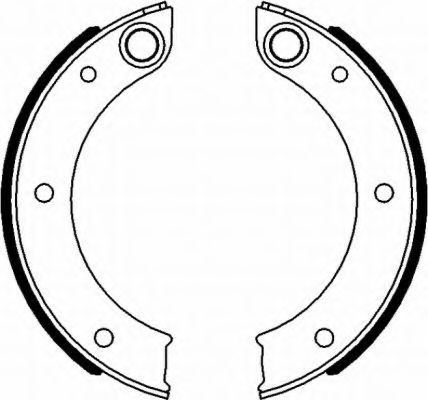 Тормозные колодки барабанные BEHR/HELLA 8DA 355 050-151