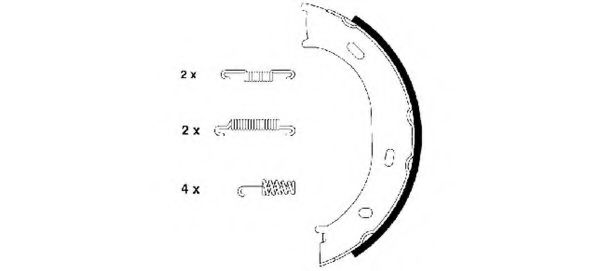 Тормозные колодки барабанные BEHR/HELLA 8DA 355 050-291