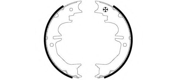 Тормозные колодки барабанные BEHR/HELLA 8DA 355 050-711
