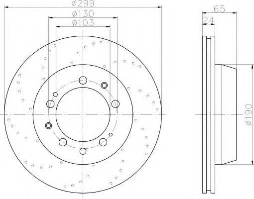 Тормозной диск BEHR/HELLA 8DD 355 104-751