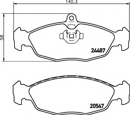 Тормозные колодки BEHR/HELLA 8DB 355 013-031