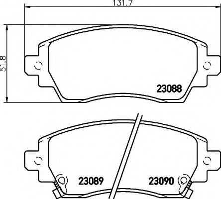 Тормозные колодки BEHR/HELLA 8DB 355 017-101