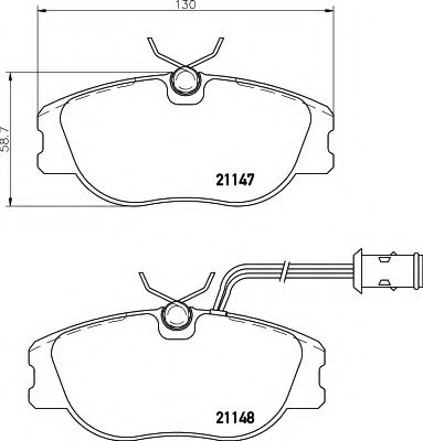 Тормозные колодки BEHR/HELLA 8DB 355 017-781
