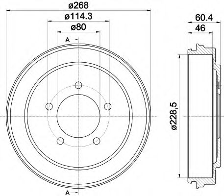 Тормозной барабан BEHR/HELLA 8DT 355 301-921