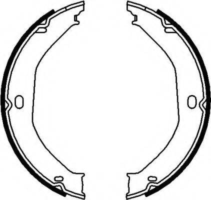 Тормозные колодки барабанные BEHR/HELLA 8DA 355 050-891