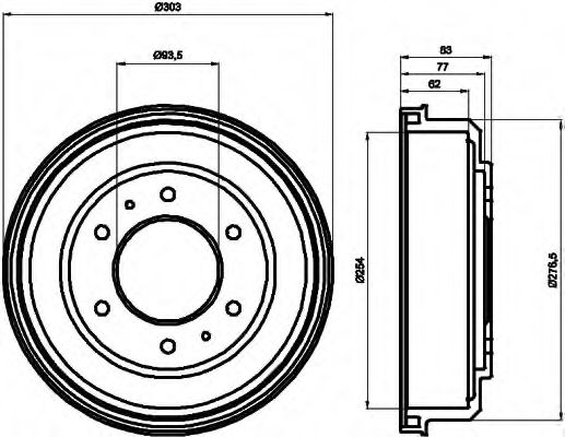 Тормозной барабан BEHR/HELLA 8DT 355 302-291