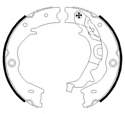 Тормозные колодки барабанные BEHR/HELLA 8DA 355 051-121