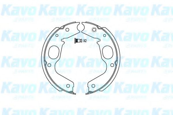 Тормозные колодки барабанные KAVO PARTS KBS-6409