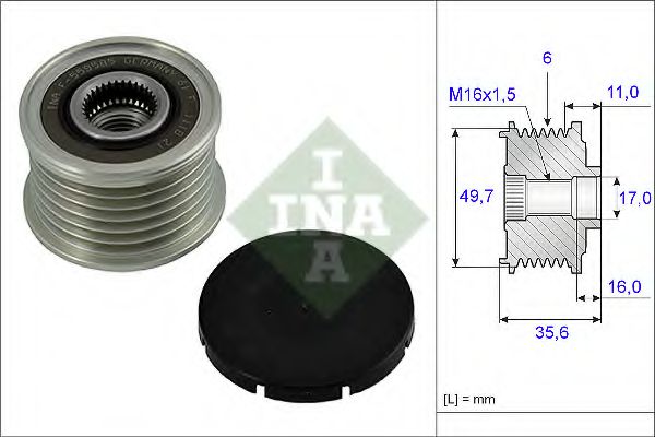 Муфта генератора INA 535 0016 10