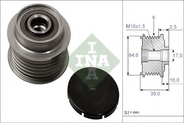 Муфта генератора INA 535 0006 10