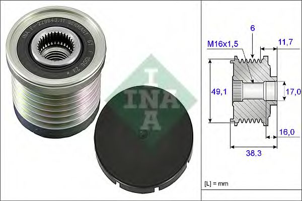 Муфта генератора INA 535 0030 10