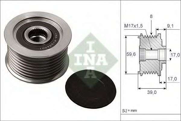 Муфта генератора INA 535 0049 10