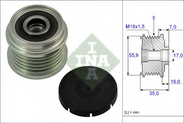 Муфта генератора INA 535 0007 10