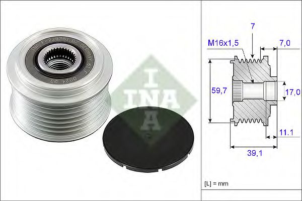 Муфта генератора INA 535 0053 10