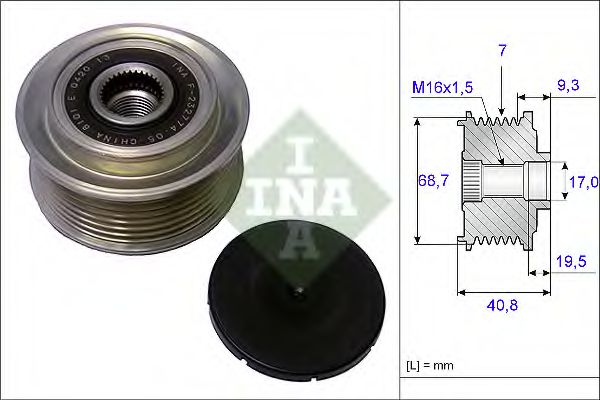 Муфта генератора INA 535 0079 10