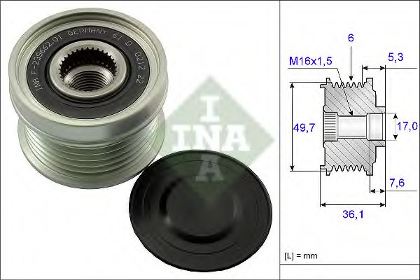 Муфта генератора INA 535 0134 10