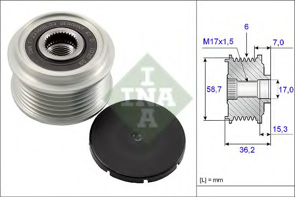 Муфта генератора INA 535 0098 10